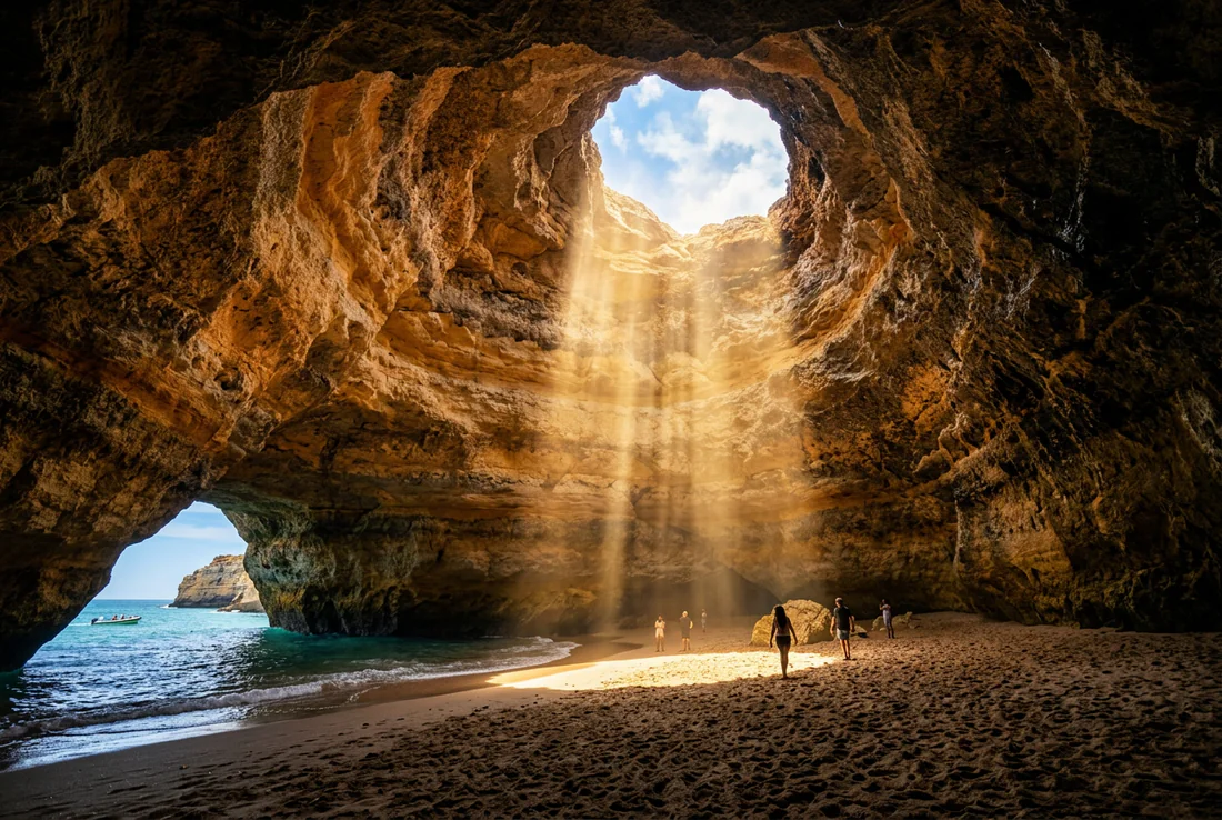 Excursion en kayak dans les grottes marines aux eaux émeraude de Lagos.