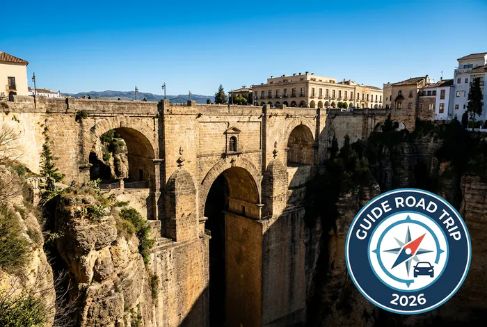 Le Pont Neuf de Ronda avec macaron Guide Road Trip 2026.