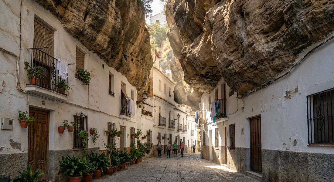 Setenil de las Bodegas - Architecture insolite Maisons troglodytes uniques de Setenil de las Bodegas sous les rochers
