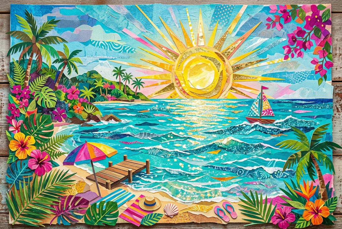 Paysage de bord de mer sous un ciel chargé durant la saison des pluies.