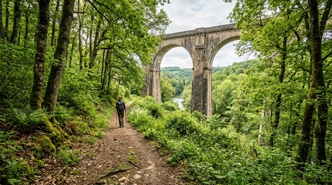 Grimpeurs en action sur les piliers monumentaux du Viaduc.