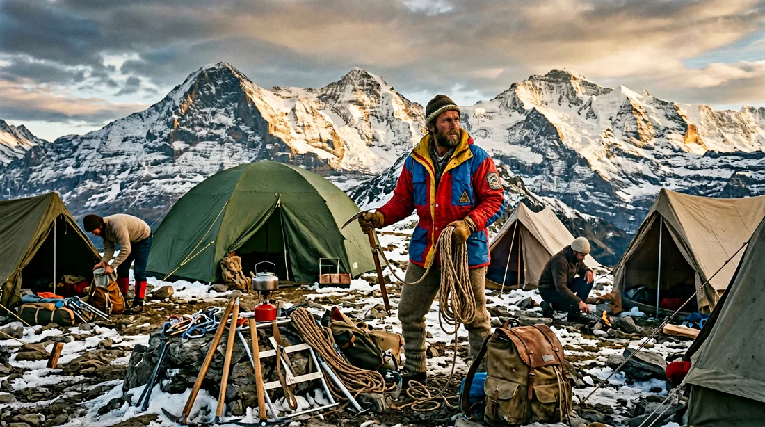 Veste de montagne classique illustrant l'héritage et l'innovation textile.